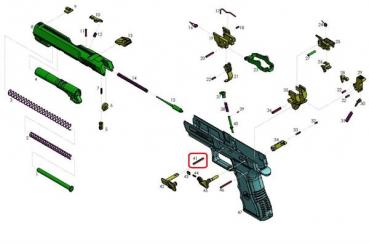 41 - TRIGGER BLOCK PIN, POLY. FRAME (PL/PSL)