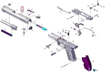 11 - SPIRAL PIN; EXTRACTOR PIVOT