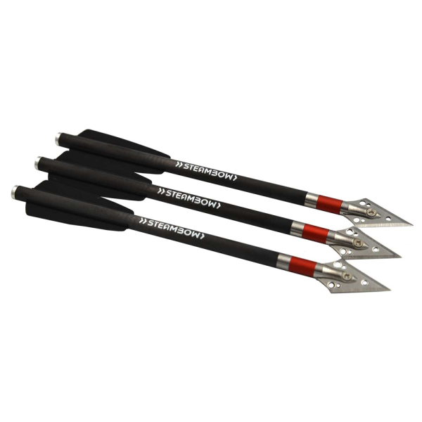 Steambow Stinger AR-Series – schwere Carbon-Jagdpfeile – Set aus 3 Stk.